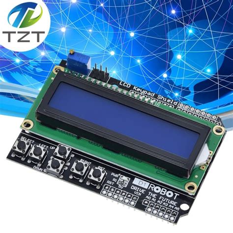 Lcd1602 Lcd Keypad Shield Lcd 1602 Module Display For Arduino Atmega328