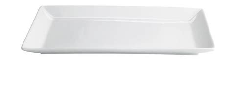 Bandeja Rectangular Porcelana Blanca Cm