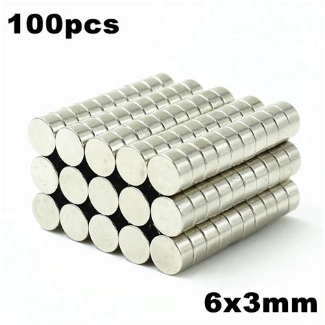 100pcs 6x3mm Super Powerful Strong Bulk Small Round Ndfeb Neodymium