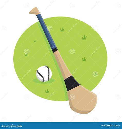 Hurley Stick And Ball Stock Vector - Image: 49295604