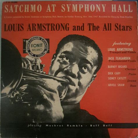 Louis Armstrong And His All Stars Satchmo At Symphony Hall Vinyl