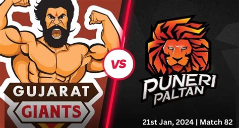 Guj Vs Pun Gujarat Giants Vs Puneri Paltan Dream Prediction