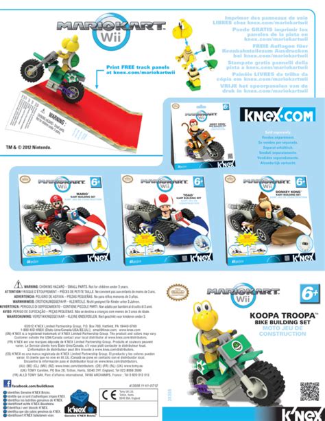 Nintendo Mario Kart Koopa Troopa Bike 38308 Knex Parts