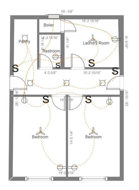 Basic Electrical Layout Example Edrawmax Template