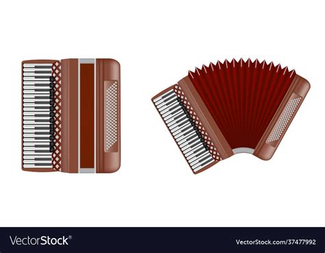 Isolated Closed And Open Accordion Royalty Free Vector Image