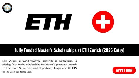 Fully Funded Master's Scholarships at ETH Zurich (2025 Entry) - GrabScholarships