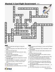 Kami Export Just Right Govt Crossword Fillable Pdf Wanted A Just