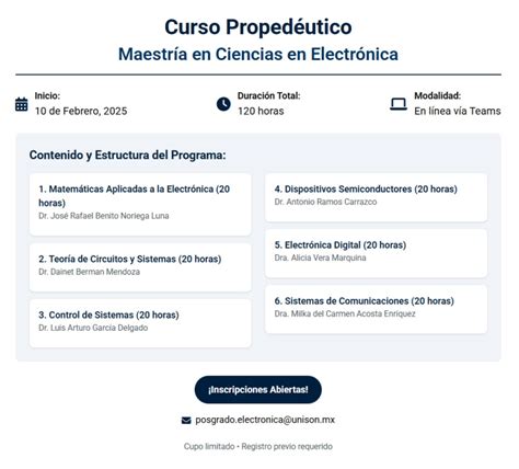 Curso Proped Utico Para Ingreso A La Maestr A En Ciencias En