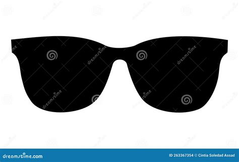 SUNGLASSES, BLACK SILHOUETTE Stock Illustration - Illustration of view ...