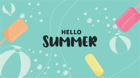 Hello Summer Vector Concept Design Text 11427317 Vector Art At Vecteezy