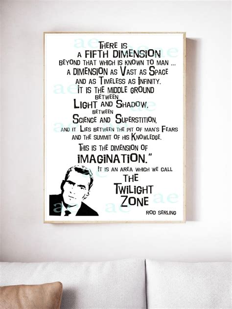 Twilight Zone Poster Rod Serling Midcentury Modern Classic