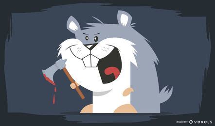 Bloody Rat Character Vector Download