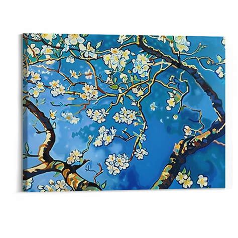 Bciig Framed Wall Art Almond Blossom Floral Canvas Prints Of Van Gogh