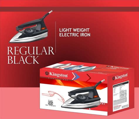 W Kingston Regular Black Electric Dry Iron At Rs Box In New