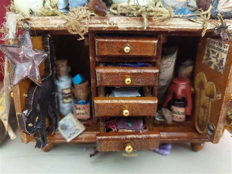 1 12th Scale Witches Dresser Miniature Halloween Dollhouse Etsy