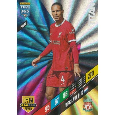 Soccer Cards Virgil Van Dijk Titan Panini Adrenalyn XL Fifa 365 2024