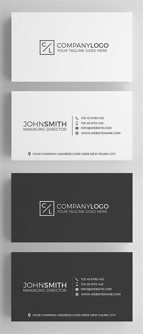 Simple And Clean Business Card Templates 23 Print Design Business