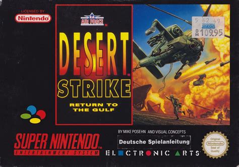 Desert Strike Return To The Gulf 1992 SNES Box Cover Art MobyGames