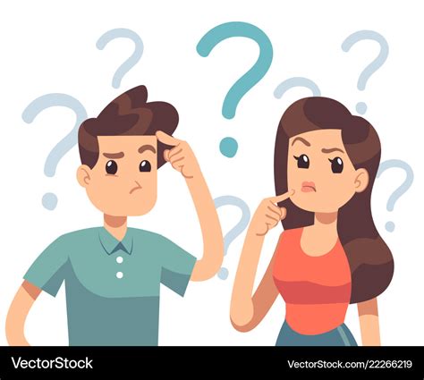 Young Troubled Couple Confused Woman And Man Vector Image