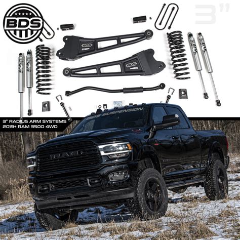 BDS 3 Radius Arm Lift Kit 2019 Ram 3500 1654H