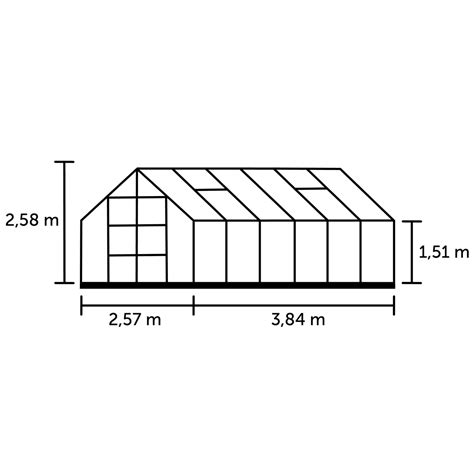 Gew Chshaus Magnum X Cm Mit Mm Blankglas Aluminiumfarben