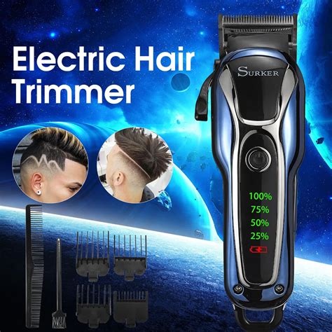 Surker Sk Barber Professional Cordless Hair Clipper Led Beard Hairs