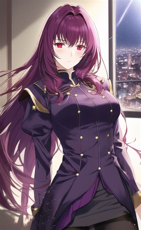 Purple Hair Fate Series Fategrand Order Fan Art Solo Purple Eyes