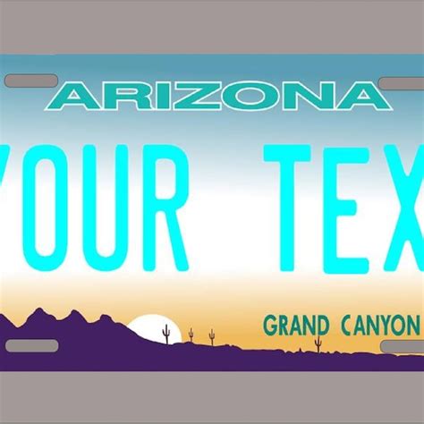 Arizona License Plate Custom - Etsy