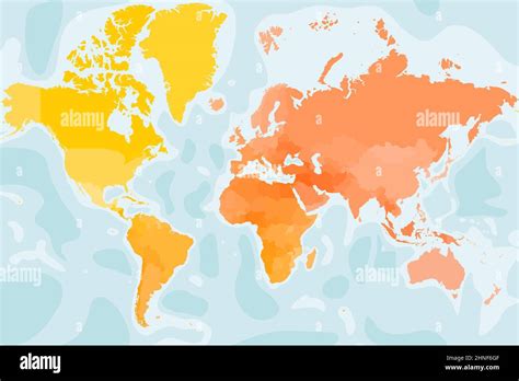 Carte Politique Color E Du Monde Image Vectorielle Stock Alamy