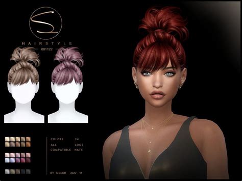 Cute Updo Hairstyle The Sims Resource