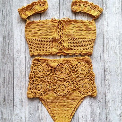 Most Beautiful Knit Bikini Bottom And Top Patterns Vestidos De