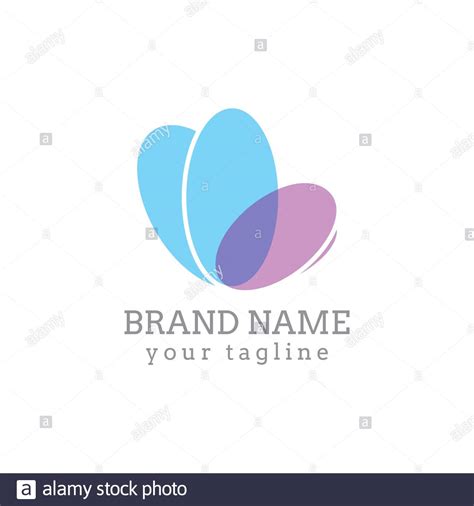 Butterfly Logo Geometric Design Abstract Vector Template Linear Style Icon Brackets Logotype