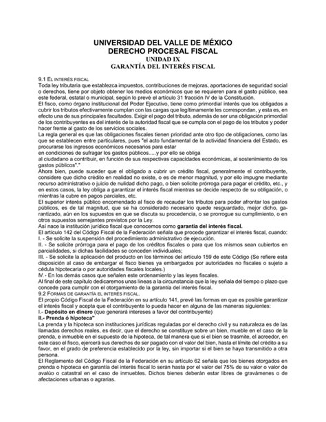 universidad del valle de méxico derecho procesal fiscal