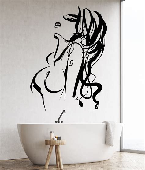 Vinyl Wall Decal Hot Sexy Girl Naked Woman Abstract Nude Stickers 1860ig Ebay