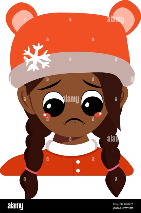 African Child Facial Expression Sad Stock Vector Images Alamy