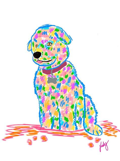 Colorful puppy | Color, Puppies, Character