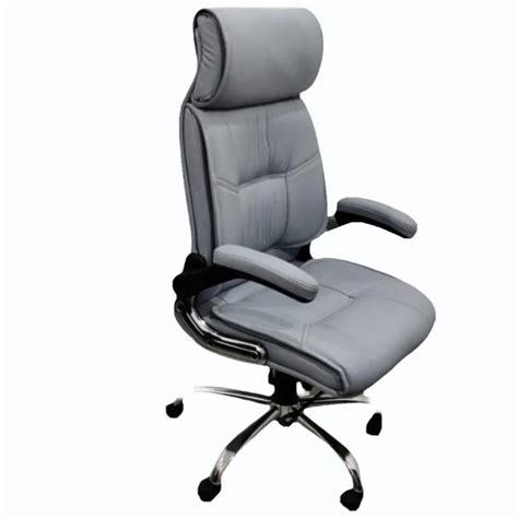 Leather High Back Grey Executive Revolving Office Chair At Rs 12900 In