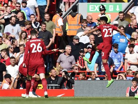 Liverpools Luis Diaz R Celebrates After Editorial Stock Photo Stock