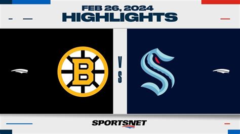 NHL Highlights Bruins Vs Kraken February 26 2024 YouTube