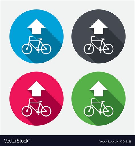 Bicycle Path Trail Sign Icon Cycle Path Royalty Free Vector