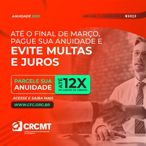 Anuidade 2023 Último mês para efetuar o pagamento da Anuidade sem