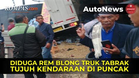 Video Truk Tabrak 7 Kendaraan Di Puncak Diduga Rem Blong