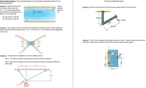 Solved Draw A Free Body Diagram For Each Problem And Provide Chegg