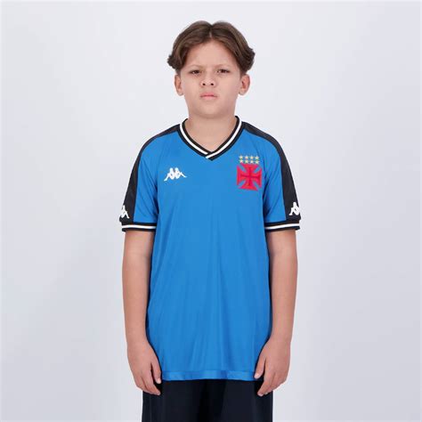 Camisa Kappa Vasco Goleiro Juvenil Azul Kappa