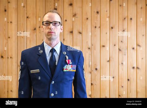 Retired U.S. Air Force Senior Master Sgt. William Buchanan stands ...