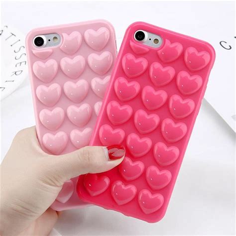 Girly Iphone 7 Phone Cases With Heart Design