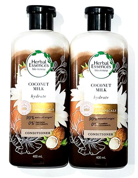 2 Bottles Herbal Essences Coconut Milk Hydrate Real Botanicals Conditioner 135 Ebay