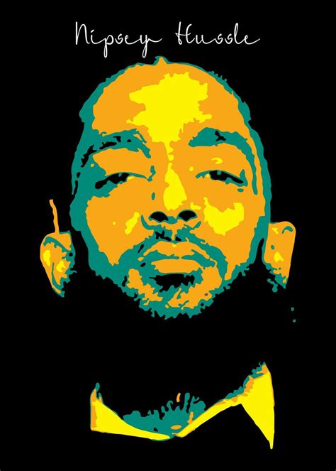 Nipsey Hussle Pop Art V Poster Picture Metal Print Paint By