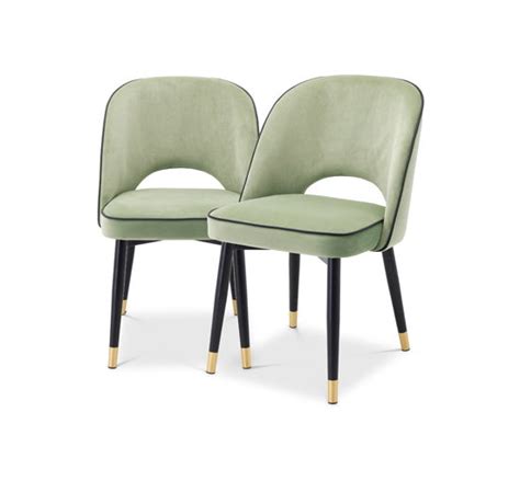 Cliff Dining Chair Savona Pistache Green Velvet Set Of Newport