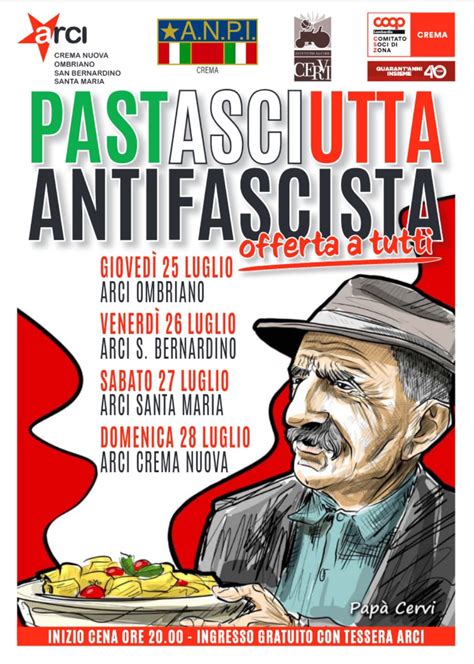 Pastasciutta Antifascista A Crema Anpi